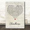 Alina Baraz Ft Khalid Electric Script Heart Song Lyric Wall Art Print