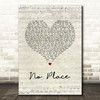 Backstreet Boys No Place Script Heart Song Lyric Wall Art Print