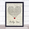 Calum Scott Only You Script Heart Song Lyric Wall Art Print