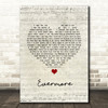 Dan Stevens Evermore Script Heart Song Lyric Wall Art Print
