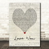 Jelly Roll & Struggle Jennings Love Won Script Heart Song Lyric Wall Art Print