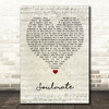 Josh Turner Soulmate Script Heart Song Lyric Wall Art Print