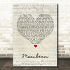 Lord Huron Moonbeam Script Heart Song Lyric Wall Art Print