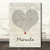 Bon Jovi Miracle Script Heart Song Lyric Wall Art Print