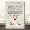 Depeche Mode See You Script Heart Song Lyric Wall Art Print