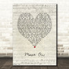 George Michael Move On Script Heart Song Lyric Wall Art Print