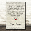 Lionel Richie My Love Script Heart Song Lyric Wall Art Print