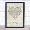 Killswitch Engage Always Script Heart Song Lyric Wall Art Print