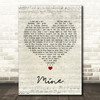 Bazzi Mine Script Heart Song Lyric Wall Art Print