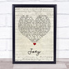 Concrete Blonde Joey Script Heart Song Lyric Wall Art Print