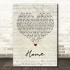 Will Young Home Script Heart Song Lyric Wall Art Print