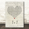 Beyoncé 1+1 Script Heart Song Lyric Wall Art Print