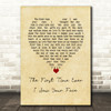 George Michael The First Time Ever I Saw Your Face Vintage Heart Song Lyric Wall Art Print