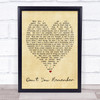 Don't You Remember Adele Vintage Heart Quote Song Lyric Print