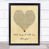 Kelly Clarkson What Doesn't Kill You (Stronger) Vintage Heart Song Lyric Wall Art Print