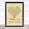 Iron & Wine Flightless Bird, American Mouth Vintage Heart Song Lyric Wall Art Print