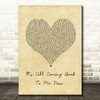 Celine Dion It's All Coming Back To Me Now Vintage Heart Song Lyric Wall Art Print