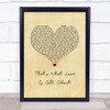 Michael Bolton That's What Love Is All About Vintage Heart Song Lyric Wall Art Print