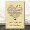 Travis Tritt Can I Trust You With My Heart Vintage Heart Song Lyric Wall Art Print