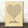 Ray LaMontagne Shelter Vintage Heart Song Lyric Quote Print