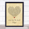 The Kooks Junk Of The Heart (Happy) Vintage Heart Song Lyric Wall Art Print