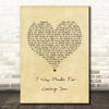 Tori Kelly feat. Ed Sheeran I Was Made For Loving You Vintage Heart Song Lyric Wall Art Print
