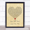 ABBA Lay All Your Love On Me Vintage Heart Song Lyric Wall Art Print