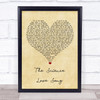 ASAP Science The Science Love Song Vintage Heart Song Lyric Wall Art Print