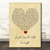 Depeche Mode Just Can't Get Enough Vintage Heart Song Lyric Wall Art Print