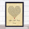 Journey After All These Years Vintage Heart Song Lyric Wall Art Print