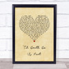 Brian Nhira Til Death Do Us Part Vintage Heart Song Lyric Wall Art Print