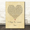 Reba McEntire I Keep On Lovin' You Vintage Heart Song Lyric Wall Art Print