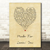 Doug Stone Made For Lovin' You Vintage Heart Song Lyric Wall Art Print