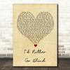 Etta James I'd Rather Go Blind Vintage Heart Song Lyric Wall Art Print