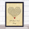 Snow Patrol Set Down Your Glass Vintage Heart Song Lyric Wall Art Print