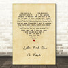 Alan Jackson Like Red On A Rose Vintage Heart Song Lyric Wall Art Print