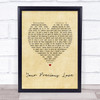 Erykah Badu and D'angelo Your Precious Love Vintage Heart Song Lyric Wall Art Print