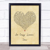 Ronan Keating So Easy Lovin' You Vintage Heart Song Lyric Wall Art Print