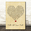 Crowded House Fall At Your Feet Vintage Heart Song Lyric Wall Art Print