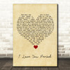 Dan Baird I Love You Period Vintage Heart Song Lyric Wall Art Print