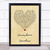 Wet Wet Wet Somewhere Somehow Vintage Heart Song Lyric Wall Art Print