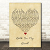 Genesis Hold On My Heart Vintage Heart Song Lyric Wall Art Print