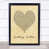 Jelly Roll Smoking Section Vintage Heart Song Lyric Wall Art Print