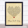 Paul McCartney Ebony And Ivory Vintage Heart Song Lyric Wall Art Print