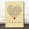 The Saw Doctors I Want You More Vintage Heart Song Lyric Wall Art Print