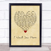 The Saw Doctors I Want You More Vintage Heart Song Lyric Wall Art Print