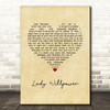 Gary Puckett & The Union Gap Lady Willpower Vintage Heart Song Lyric Wall Art Print