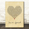 NF You're Special Vintage Heart Song Lyric Wall Art Print