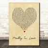 Bros Madly In Love Vintage Heart Song Lyric Wall Art Print