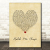 David Essex Hold Me Close Vintage Heart Song Lyric Wall Art Print